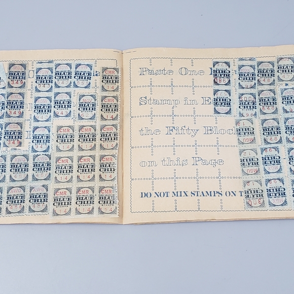 Vintage Set Of 3 Blue Chip Savings Book - Picture 6 of 8